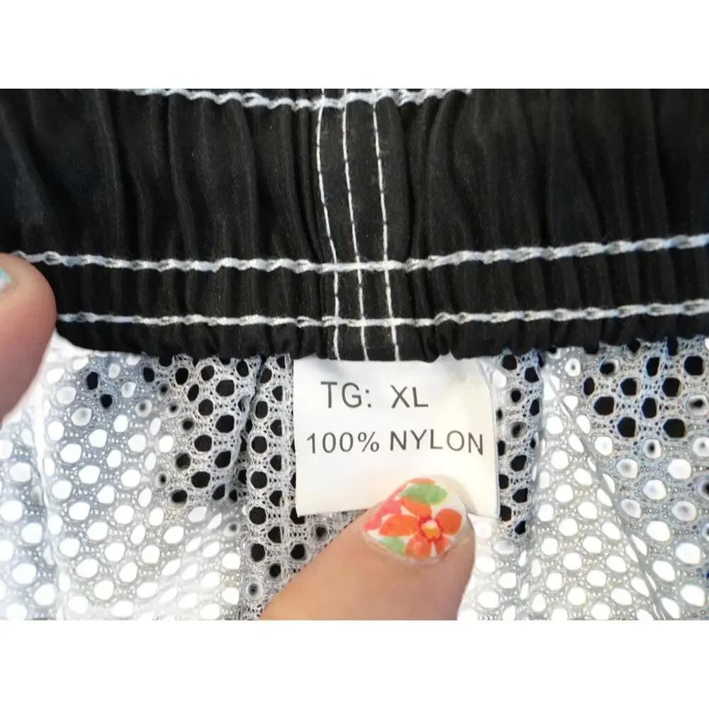 High-Quality Black Nylon‎ Swim Shorts - XL